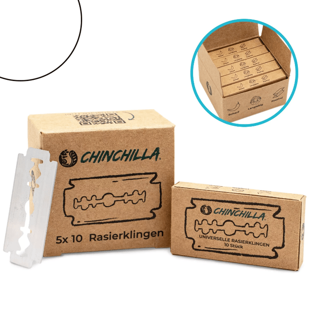 Chinchilla - 5x10 dubbelzijdige scheermesjes