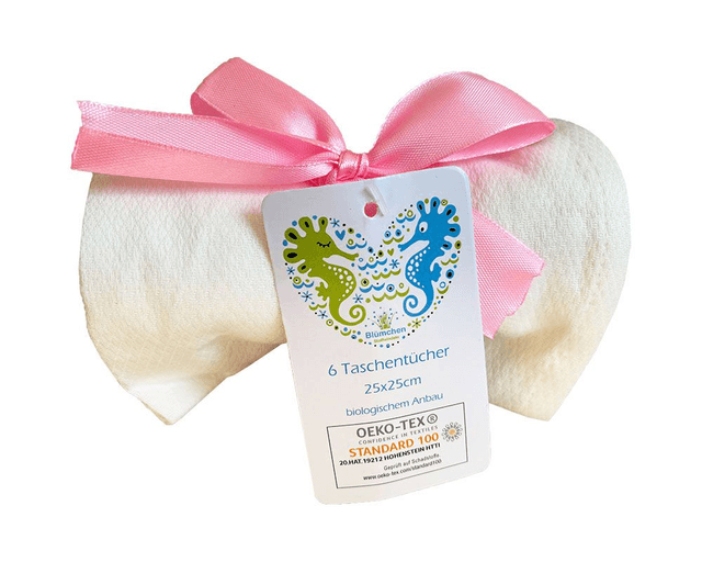 Blümchen - 6 zakdoeken van oogjesstof